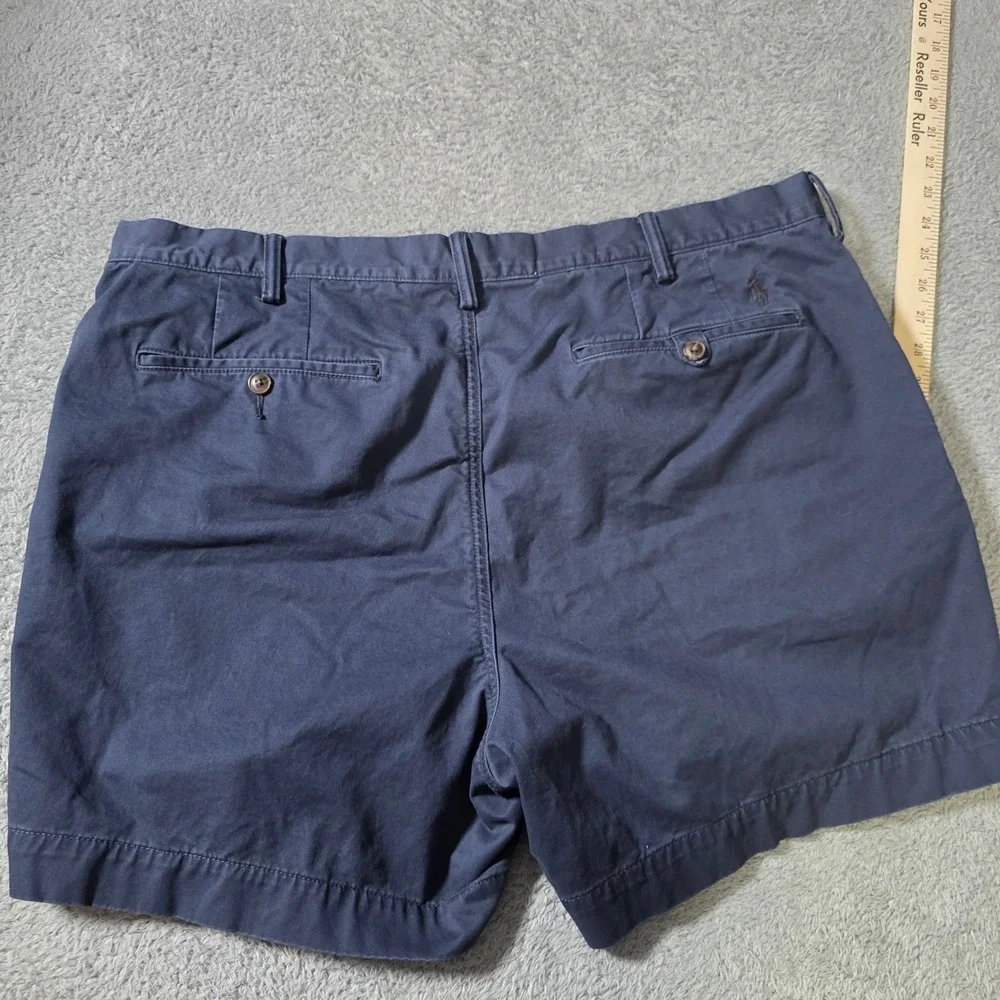 Polo Ralph Lauren Mens 40 Classic Fit 6 Shorts Navy Blue Stretch Chino Pony Logo